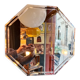 Vintage hexagonal beveled mirror