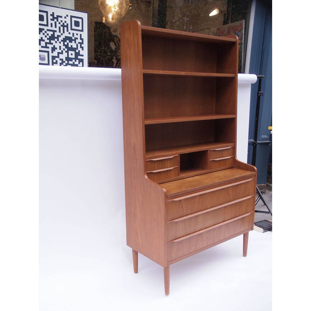 Vintage Danish bookcase, desk, chest of drawers