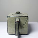 Chinese tea set in glazed terracotta, teapot and 4 cups, 1980s.