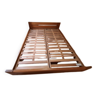 Solid elm bed maison regain 160x200 + bed sockets