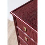 Vintage Dal Vera chest of drawers in bamboo and wicker, 1960