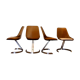 Suite de 4 chaises années 70