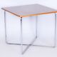 Bauhaus Table in Caucasian Walnut & Chrome attributed to Robert Slezák, Czech, 1930s