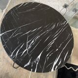 Side table in marble and wrought iron