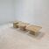 Ensemble de 3 tables basses ou d'appoint en travertin, Italie, 1980s