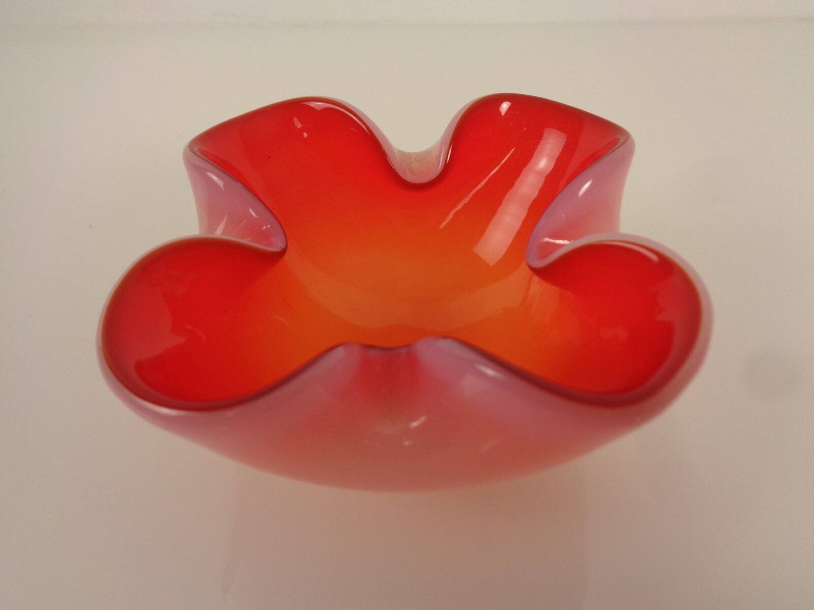 Sommerso Murano Glass Ashtray, Italy, 1960s