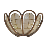 Wall light mother-of-pearl and bamboo flower shape