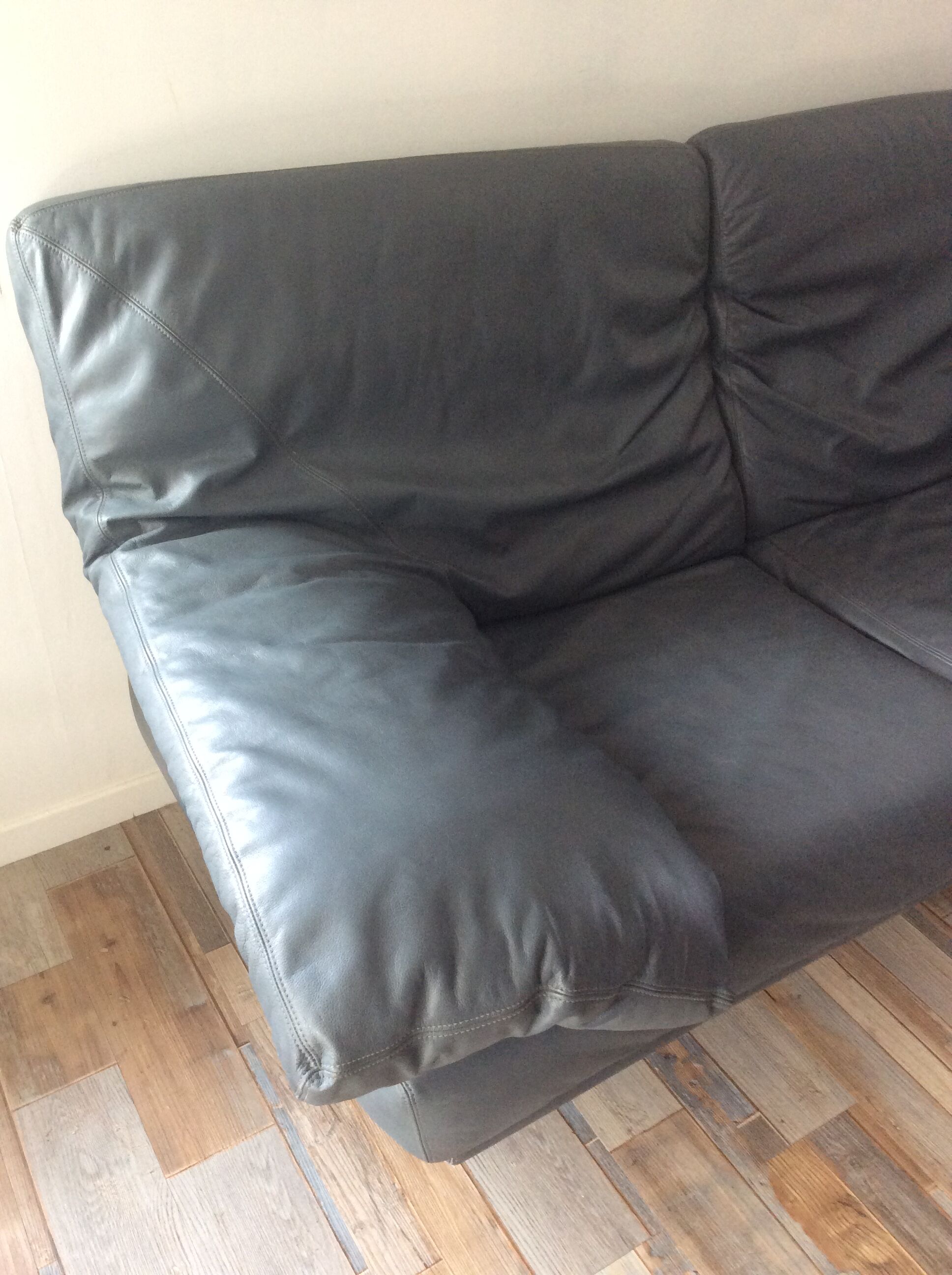 Cornelius de Durlet sofa in grey leather