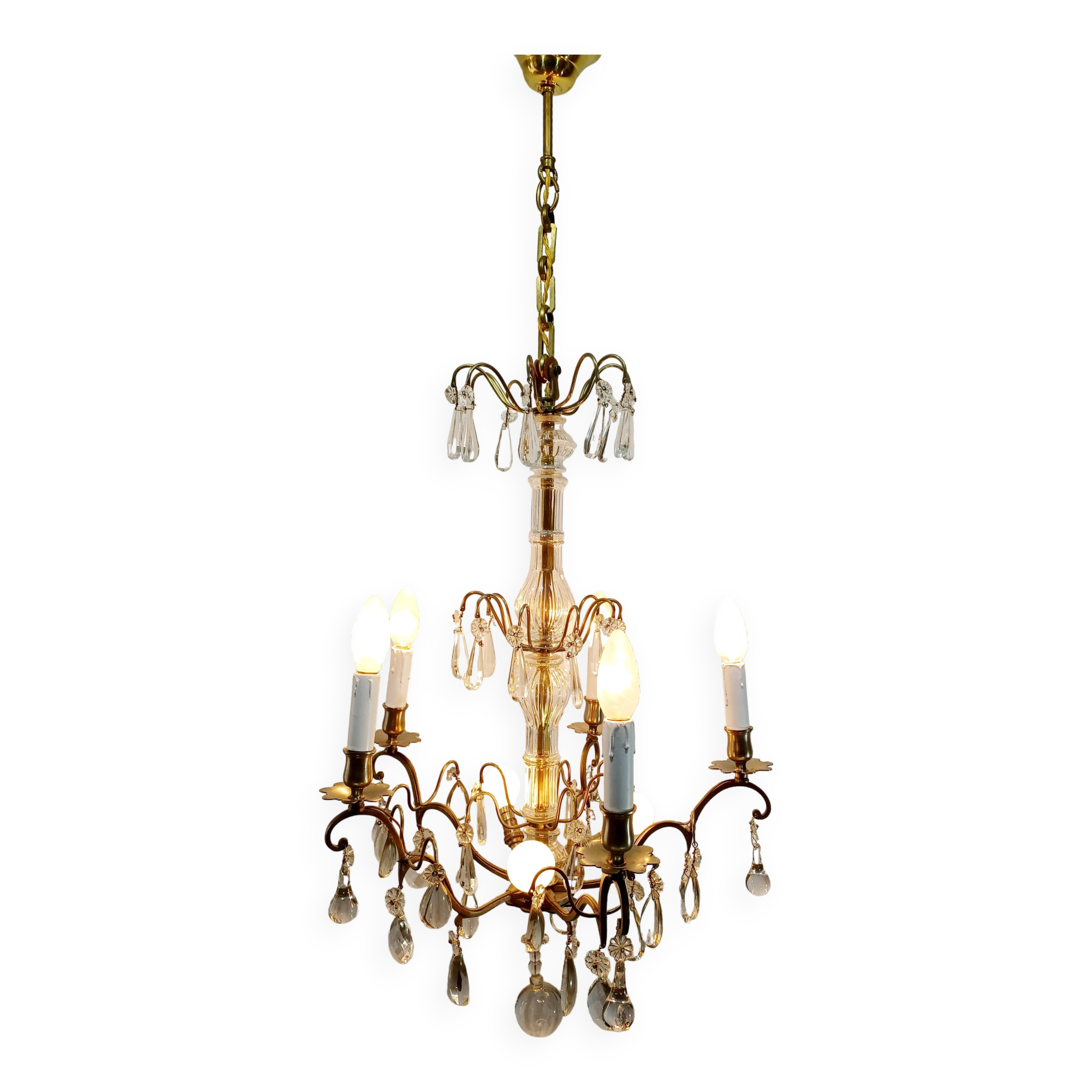 5-light crystal chandelier