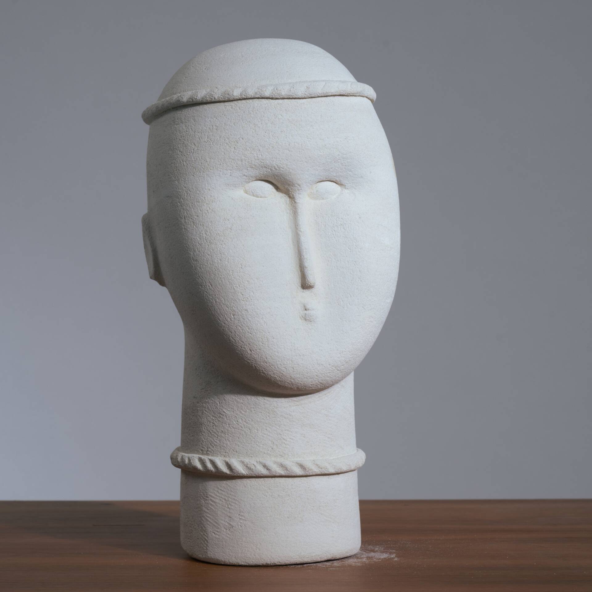 Sculpture de femme moderniste en grès, années 1980
