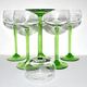 Series of 6 glasses of white wine Alsace Roemer