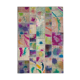 Handmade turkish overdyed 205 cm x 302 cm multicolor patchwork carpet
