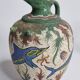 Ceramic vase, Ancient Cretan style, marine decoration with dolphins, 17 cm