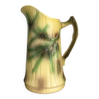 Pitcher "Bamboo" of the earthenware factory of St Clement, France. Slip