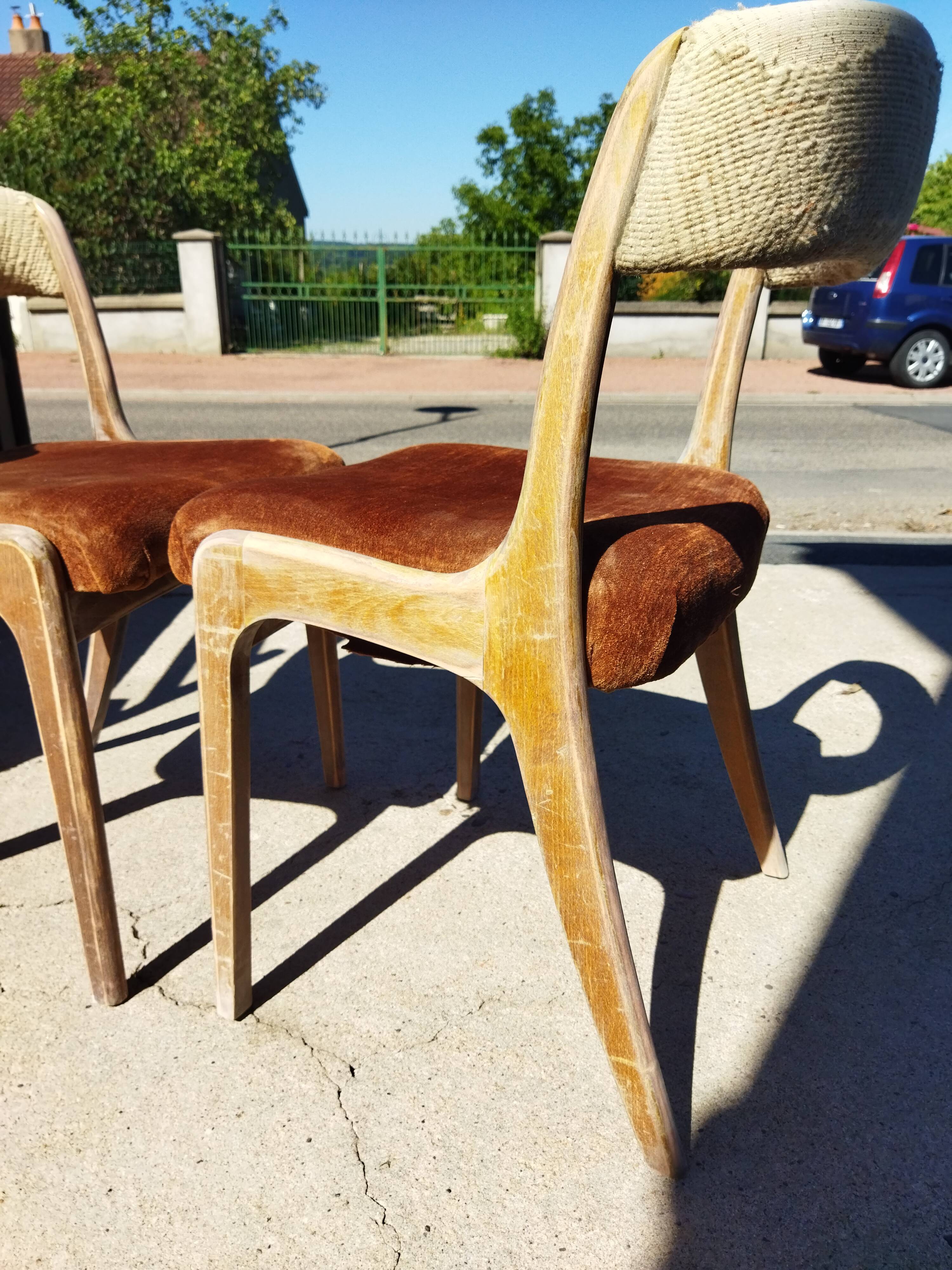 Pair of Baumann gondola chairs