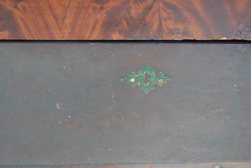 Credenza in mahogany door flame time XIX
