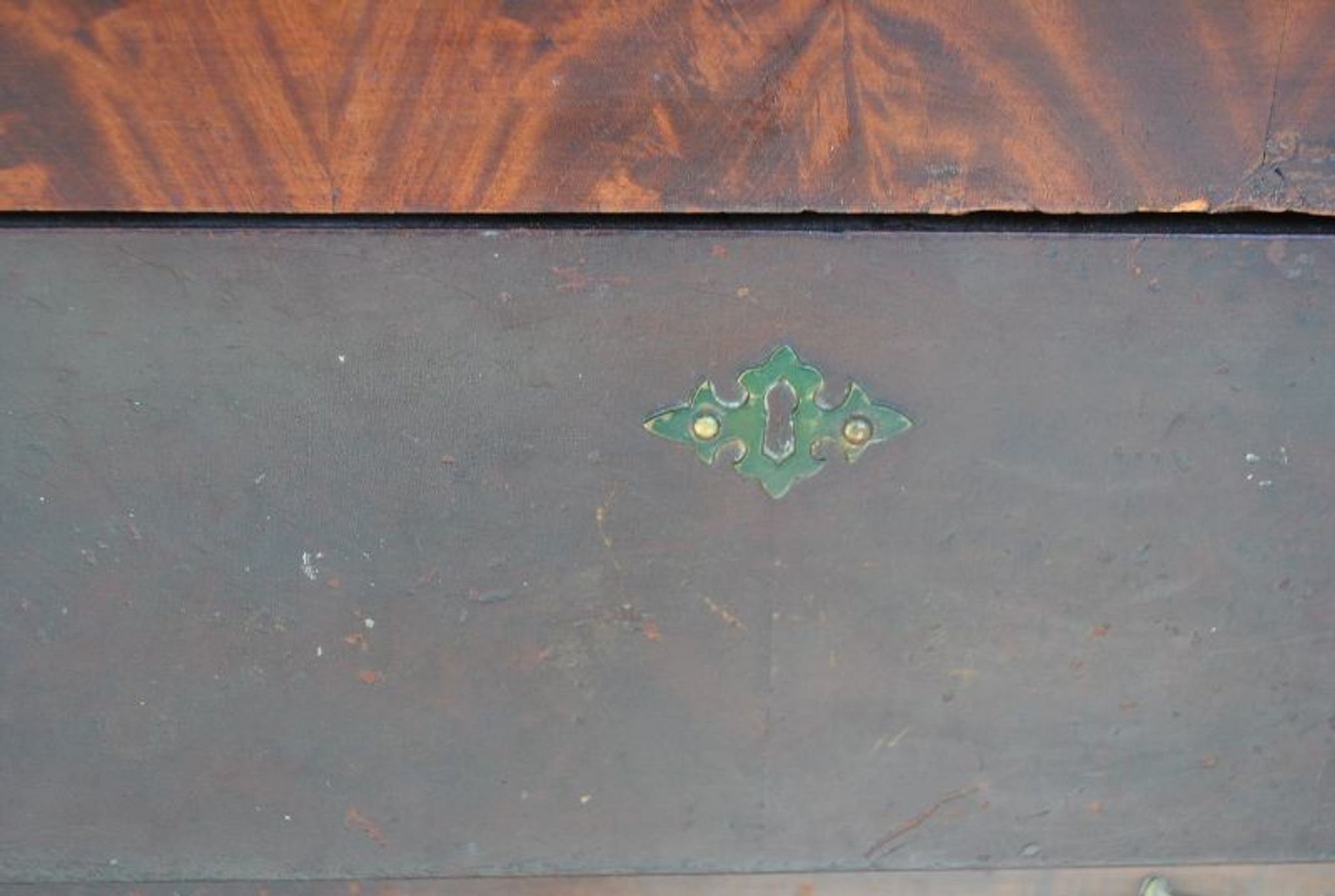 Credenza in mahogany door flame time XIX