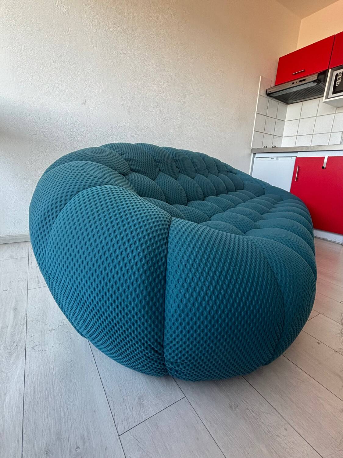 Canapé bubble bleu turquoise