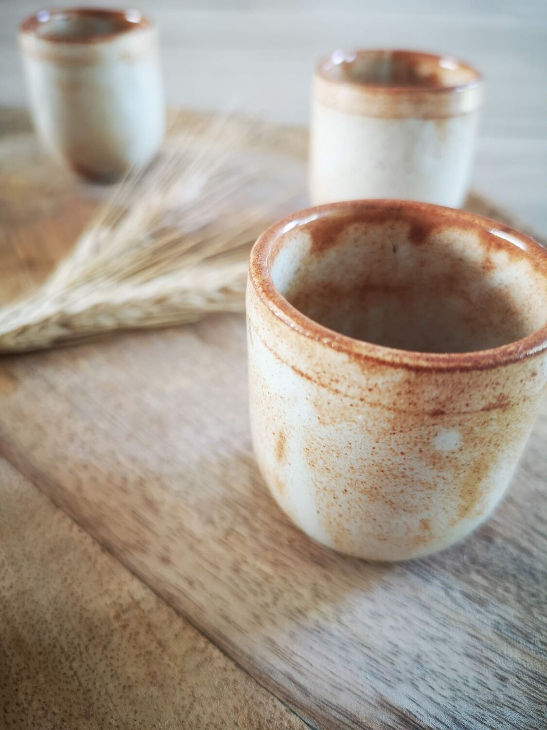 Set of 6 stoneware glasses