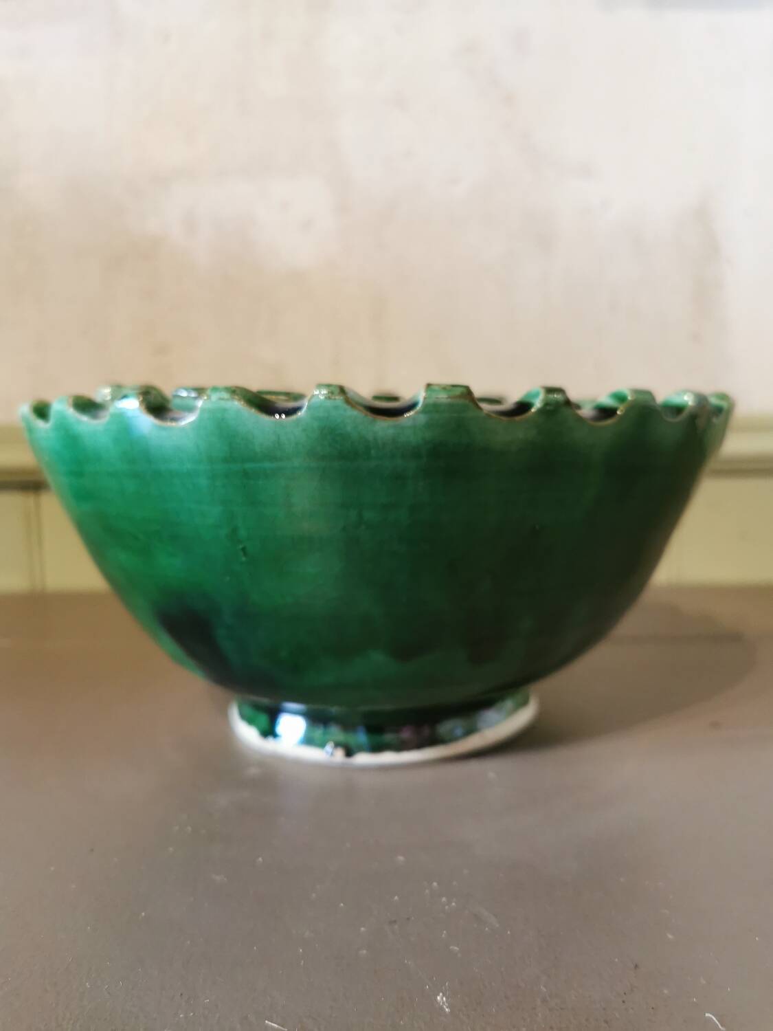 Set of 3 green salad bowls Morocco