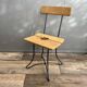 Small industrial chair, wood & metal