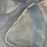 Painting / oil on canvas abstract face signed and dated 1981