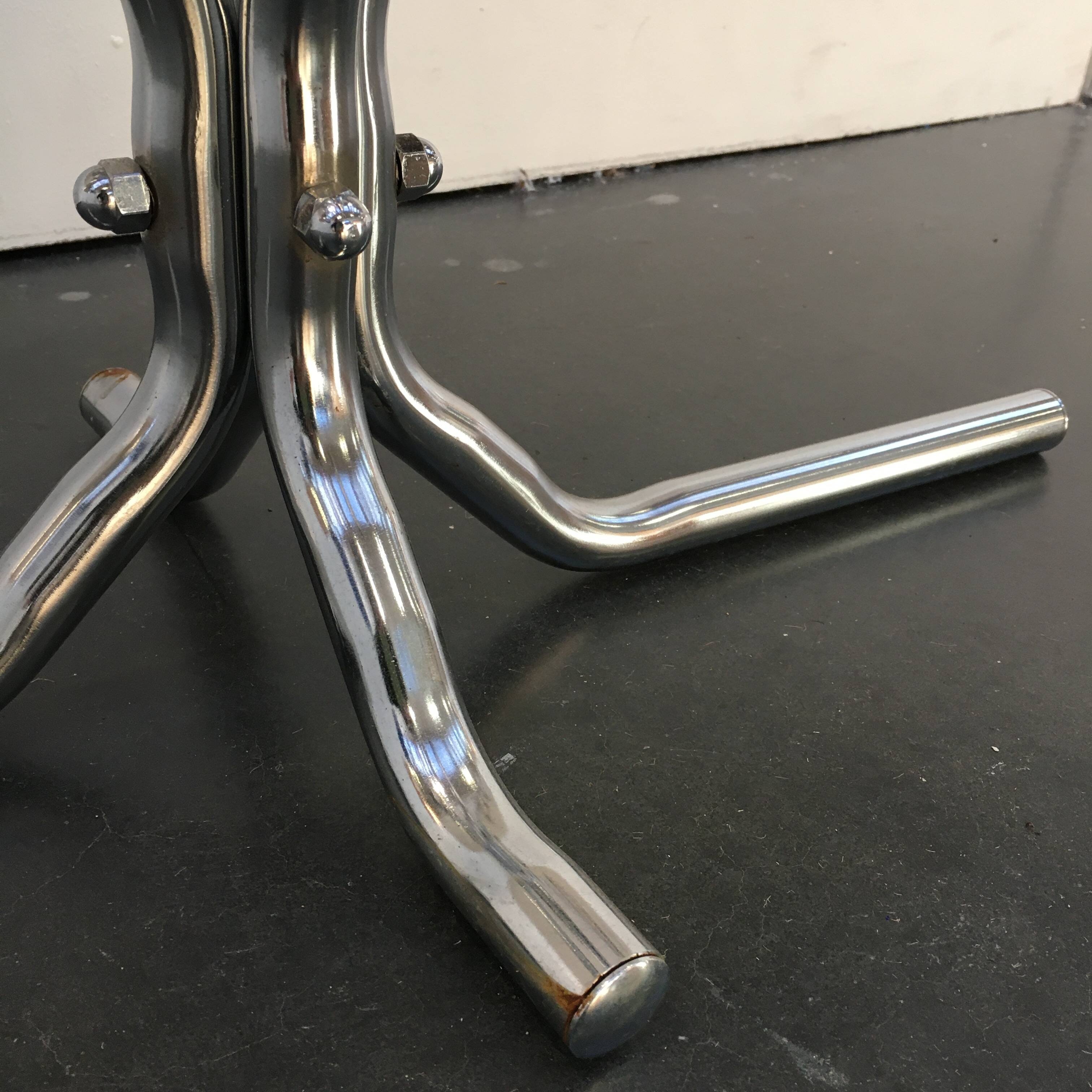 70s chrome and smoked glass coffee table