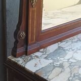 Buffet desserte Louis XVI en placage d'acajou et marqueterie de bois précie