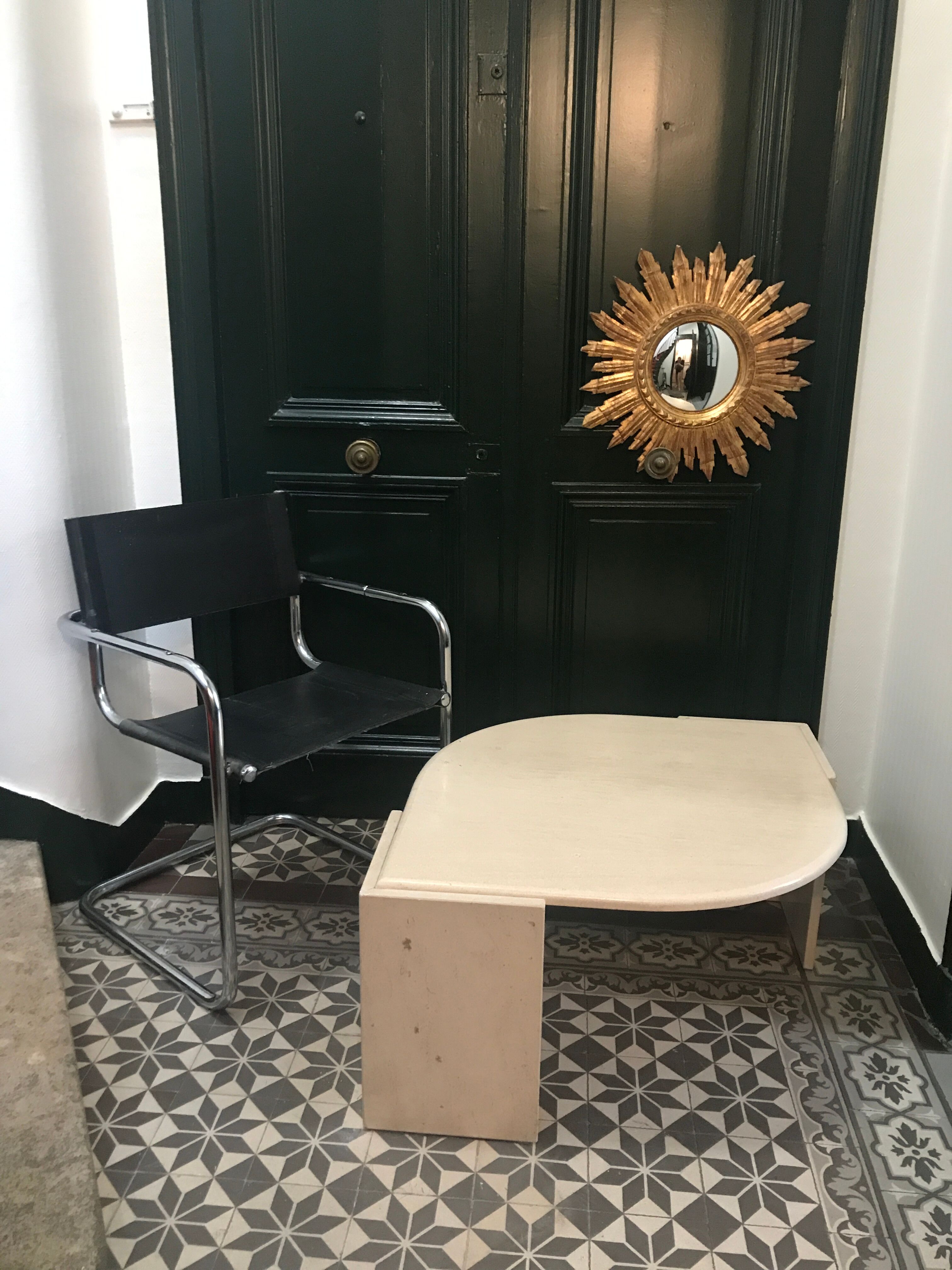 Table basse en travertin