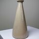 Art Deco conical vase in crackled beige earthenware, circa 1930-1950.