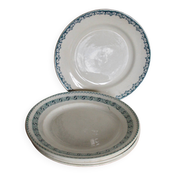 Lot de 5 assiettes en terre de fer Moulin des Loups & Hamage