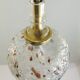 Doria Leuchten pendant lamp, textured Murano glass globe and brass,