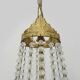 Vintage three-tiered balloon chandelier, glass pendants. 1970s.