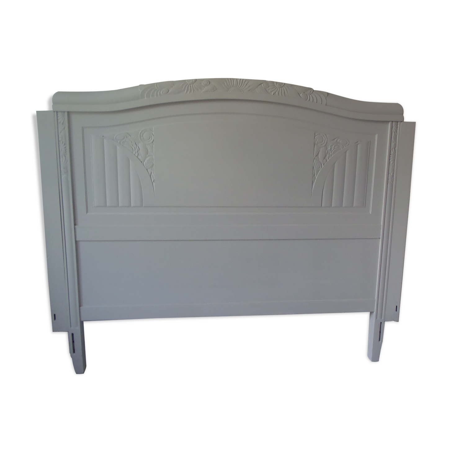 Headboard 160 art deco gray pearl