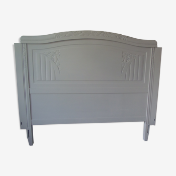 Headboard 160 art deco gray pearl