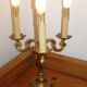 Pair of 3-light bronze Louis XV style table lamps