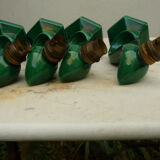 Art deco green ceramic sconce