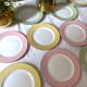 8 assiettes plates pastel vintage St Amand l’Amandinoise - grand modèle. Lot 2