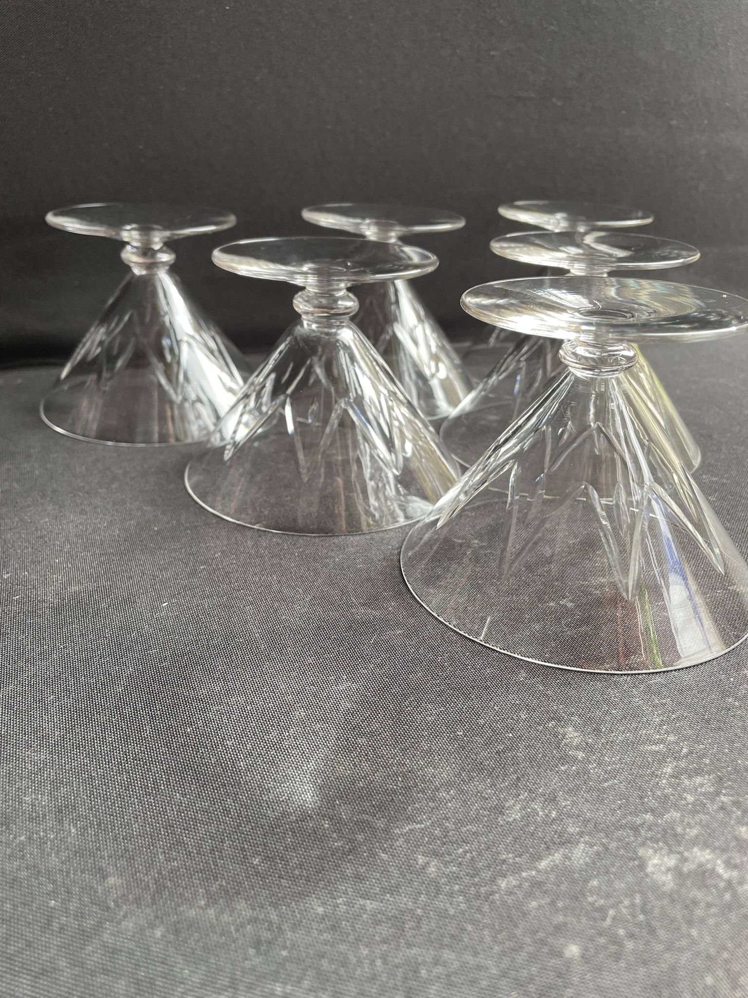 6 Champagne glasses – Saint Louis Bossuet service size 10406