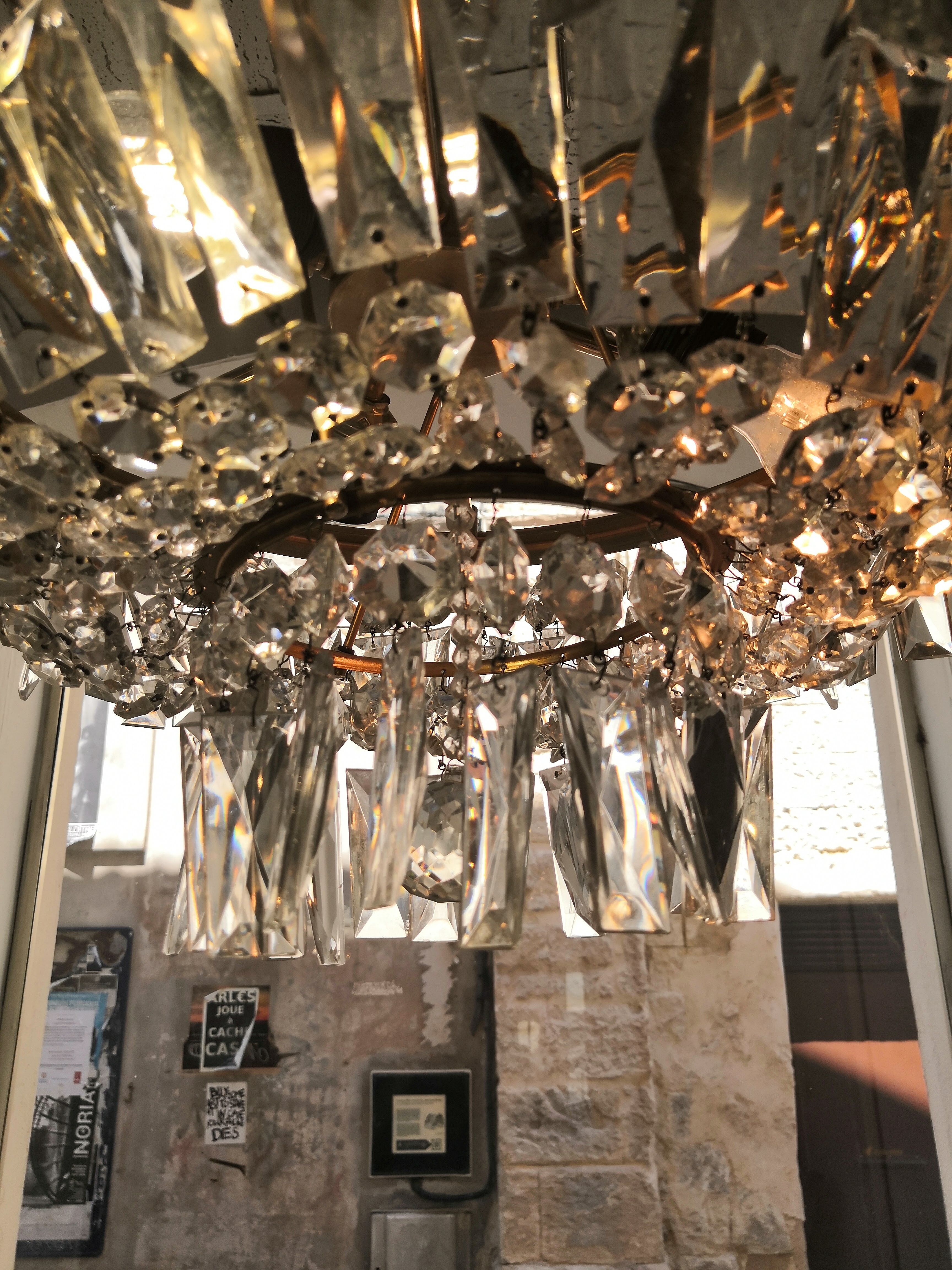 Crown chandelier with grapevines
