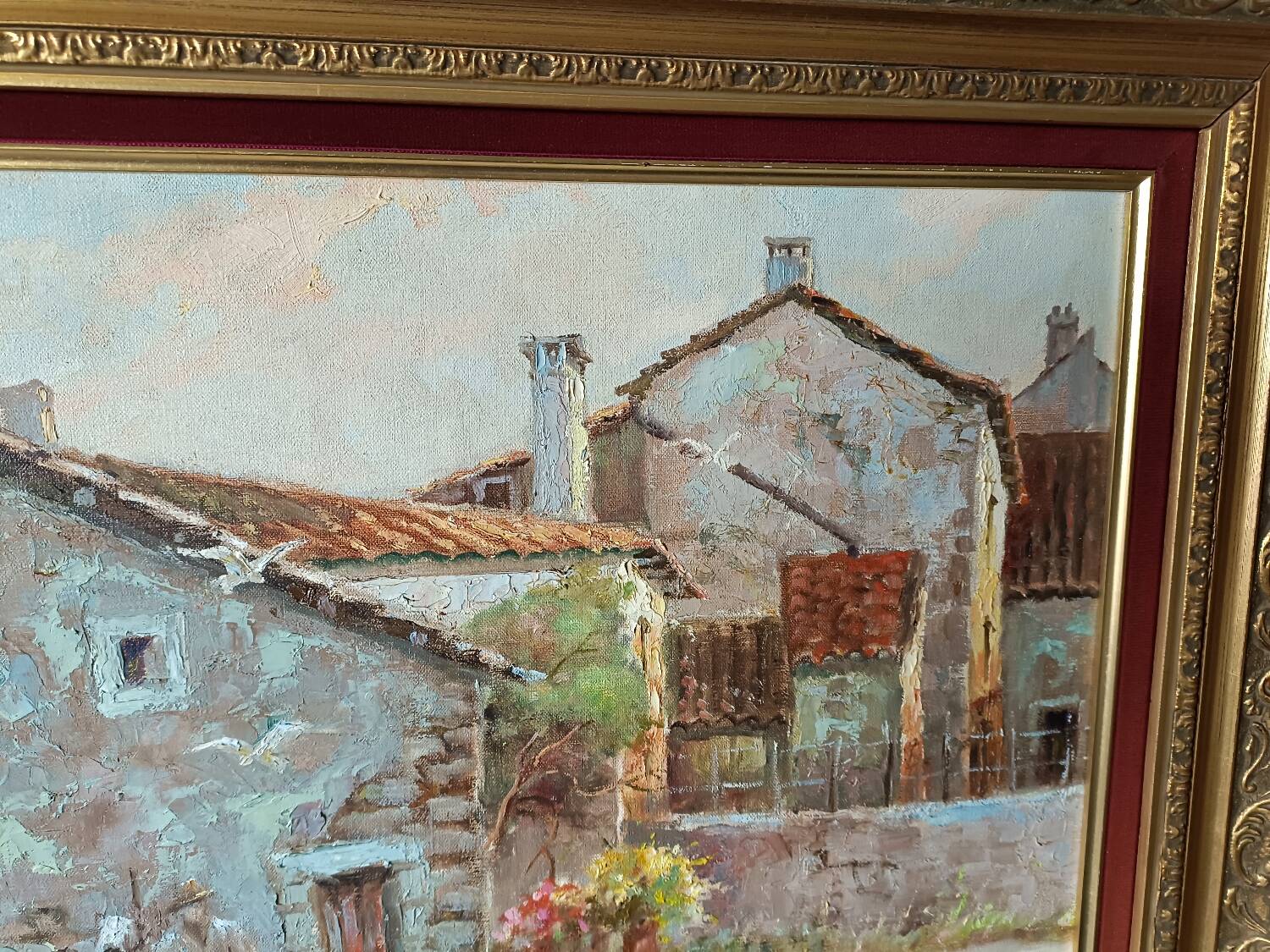 Henri Dufour - Oil on canvas, signed - Peasant couple