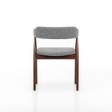 Set of 6 vintage dining chairs in grey bouclé