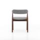 Set of 6 vintage dining chairs in grey bouclé