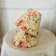 Set of two small vintage flowered lampshades