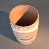 Painted terracotta scroll vase, La Borne circa 1960 by Anne-Marie Sybsema de Bay.