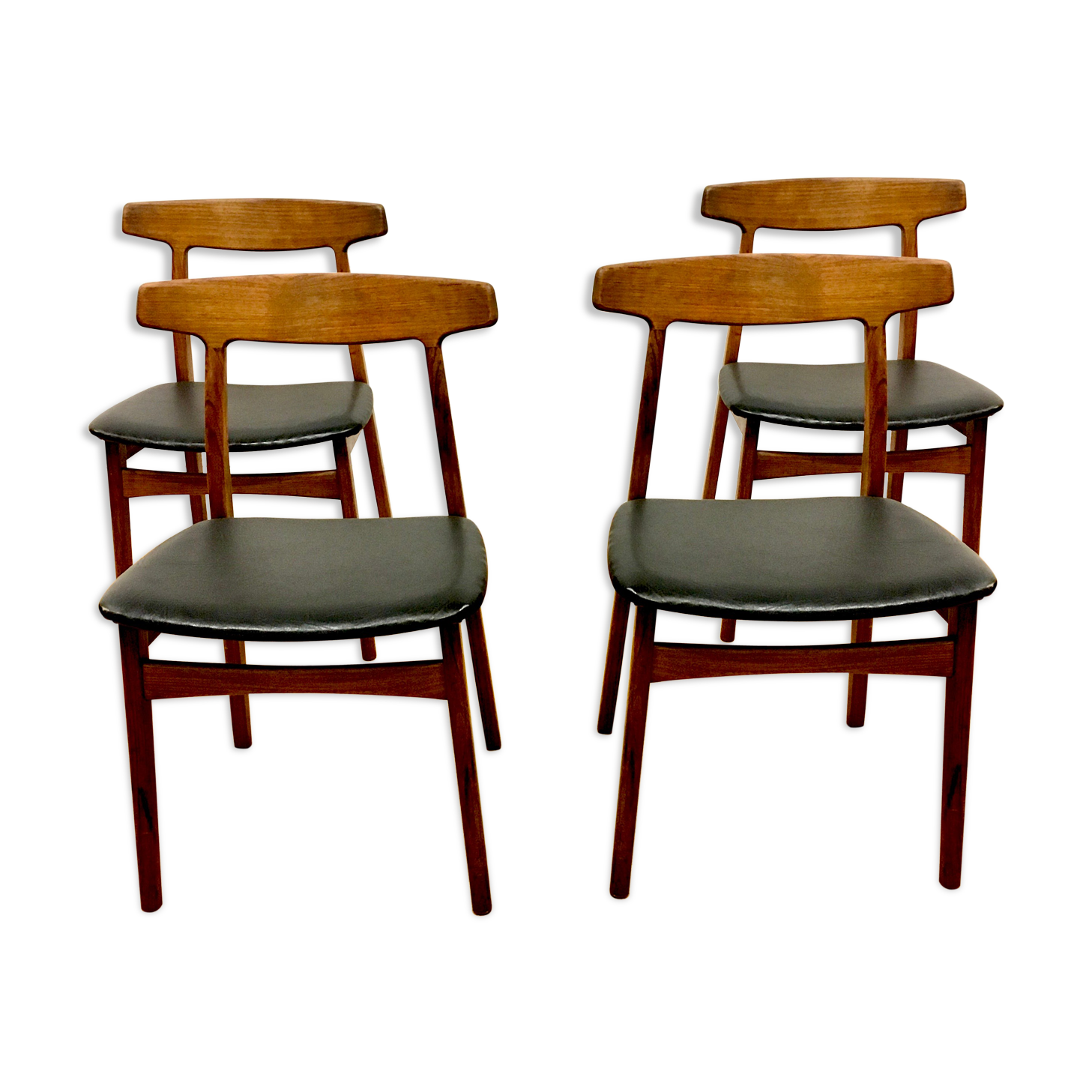 Rosewood chairs by H. Kjaernulf for bruno Hansen, Denmark 1960, set of 4