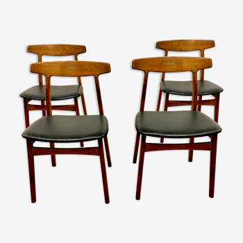 Rosewood chairs by H. Kjaernulf for bruno Hansen, Denmark 1960, set of 4