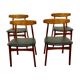 Rosewood chairs by H. Kjaernulf for bruno Hansen, Denmark 1960, set of 4
