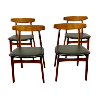 Chaises en palissandre par H. Kjaernulf pour Bruno Hansen, Danemark 1960