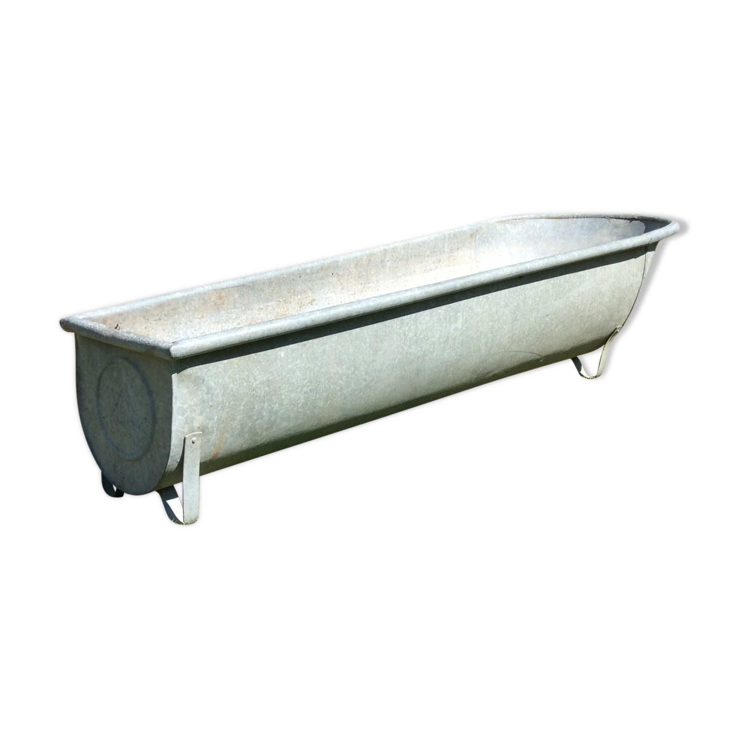 Former Vintage Galvanized Zinc Adult Bath